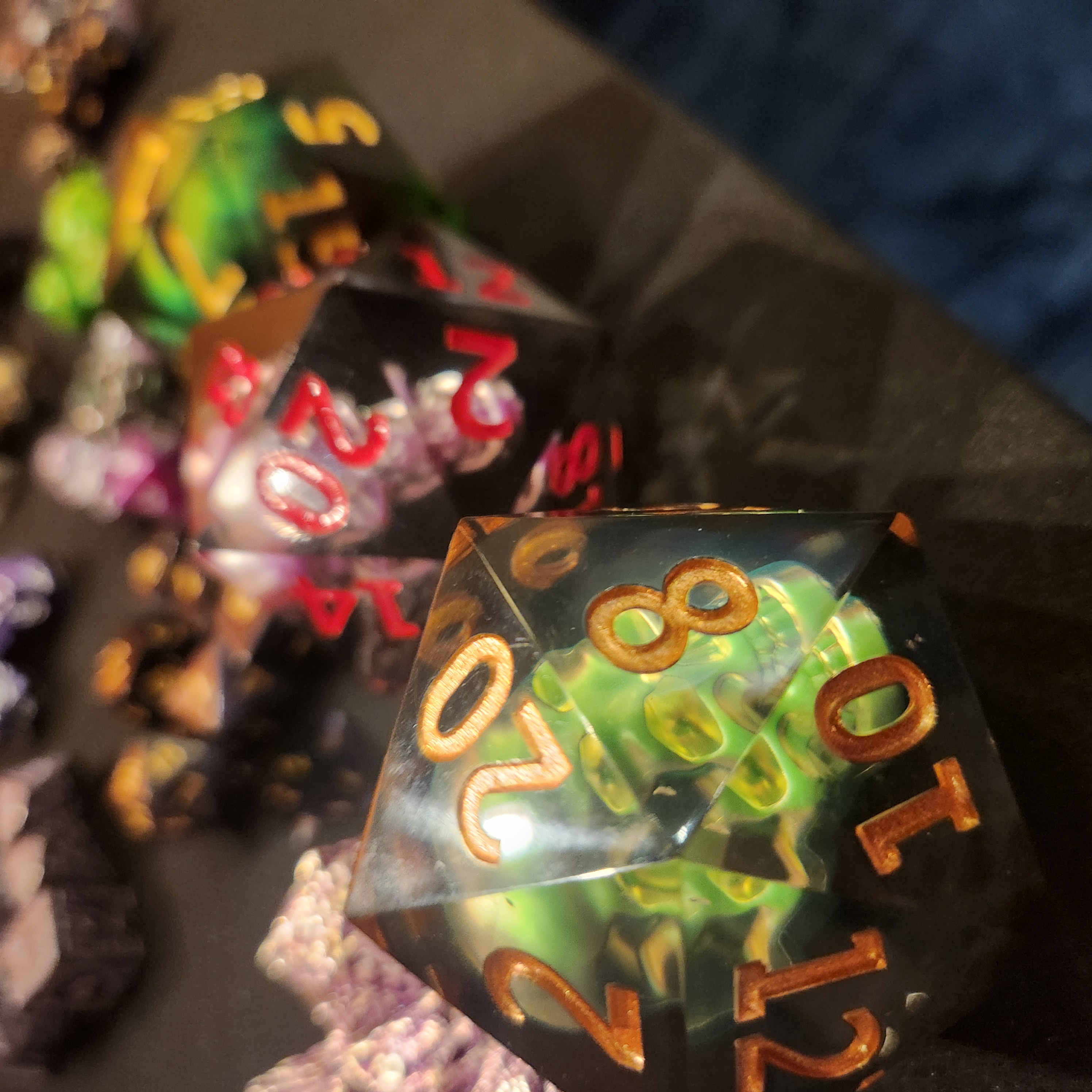 55mm Large Dice with Skulls and Floating Eyes